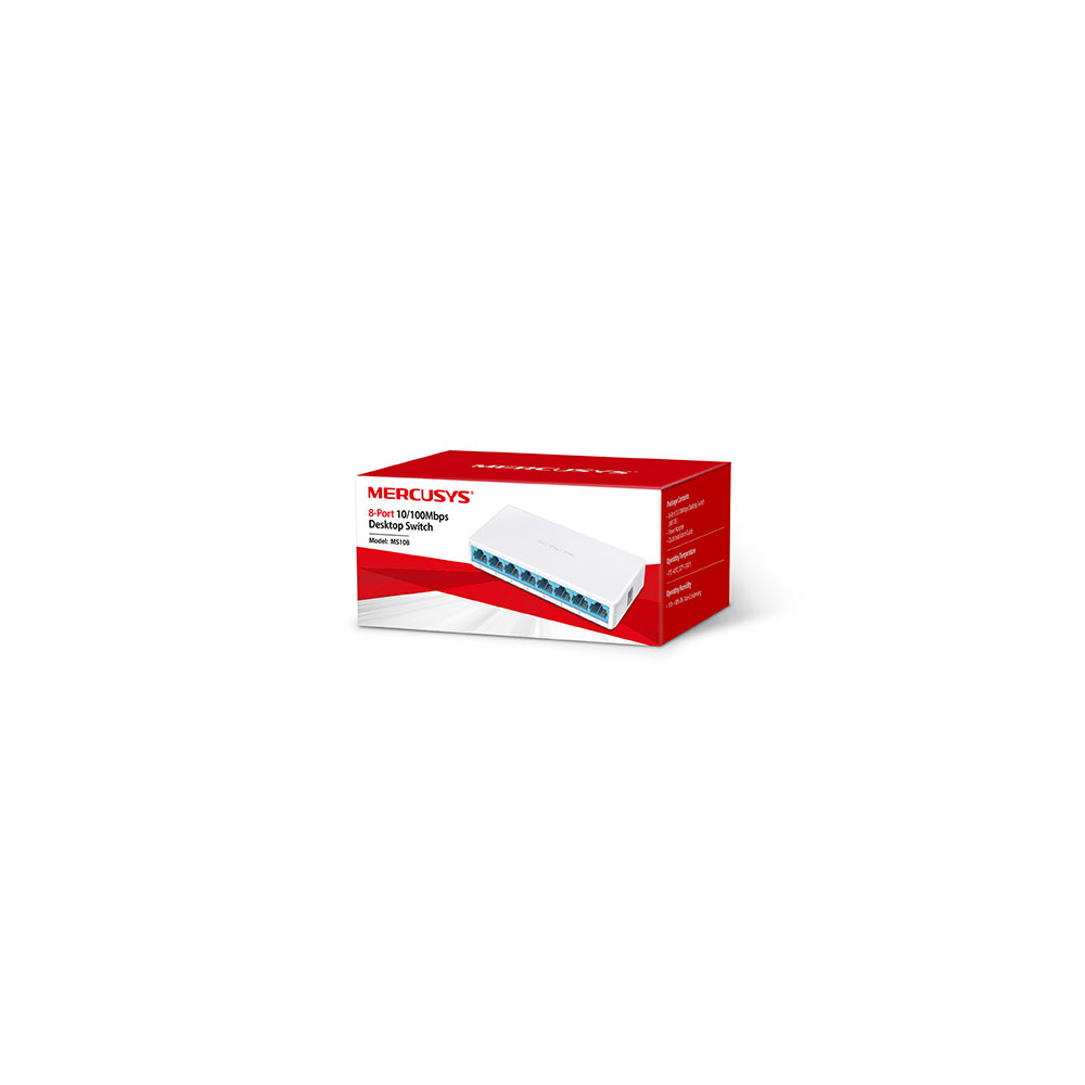 MERCUSYS 8-PORT 10/100MBPS DESKTOP SWITCH (MS108) - Image 2