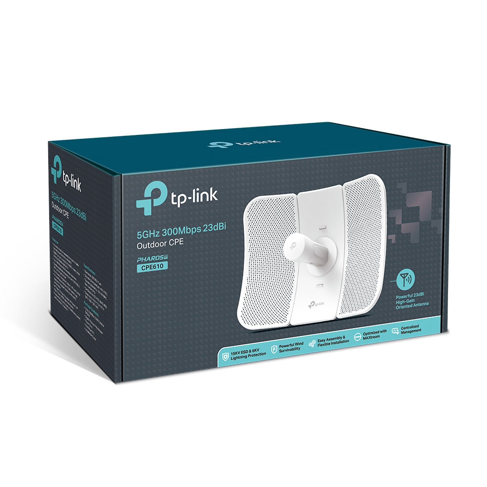 TP-LINK CPE610 5GHZ 300MBPS 23DBI TDMA WIRELESS OUTDOOR CPE - Image 4