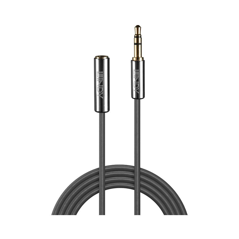 LINDY 3.5MM AUDIO MALE TO FEMALE EXTENSION CABLE - CROMO LINE - Image 2