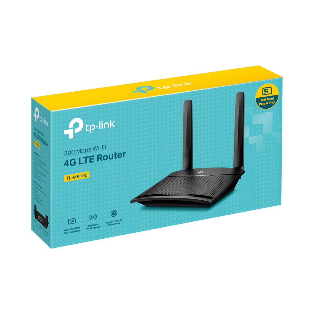 TP-LINK 300MBPS WIRELESS N 4G LTE ROUTER (TL-MR100) - Linkqage