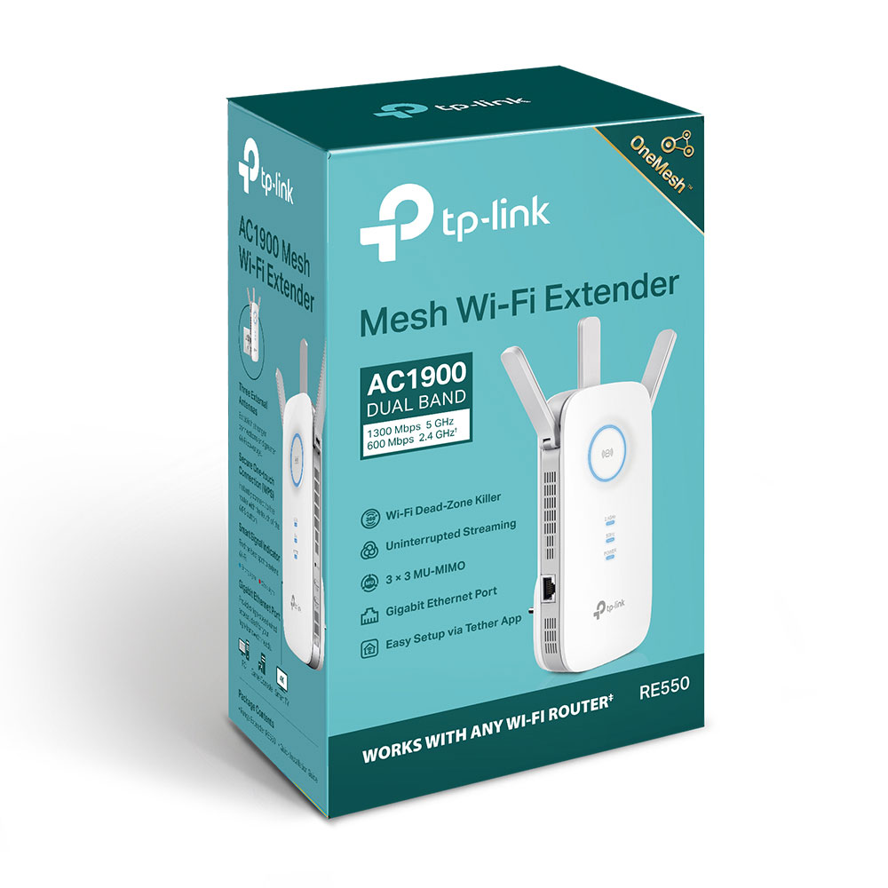 TP-LINK AC1900 DUAL BAND WIRELESS RANGE EXTENDER (RE550) - Image 4