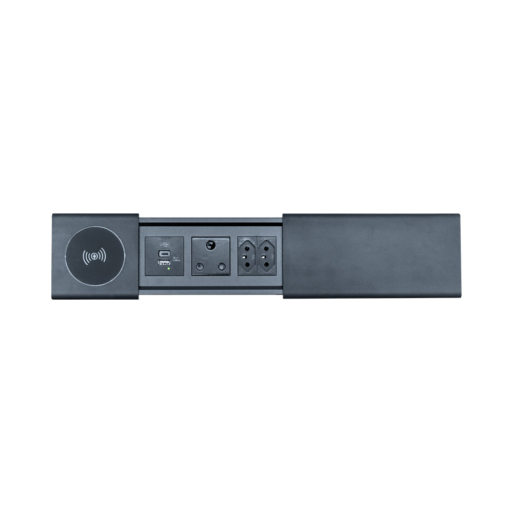 MODERN SLIDING IN DESK UNIT WITH WIRELESS CHARGING - Image 2