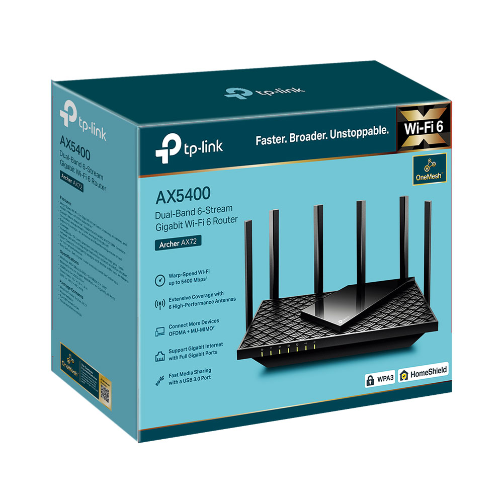 TP-LINK ARCHER AX72 AX5400 DUAL-BAND GIGABIT WI-FI 6 ROUTER - Image 4