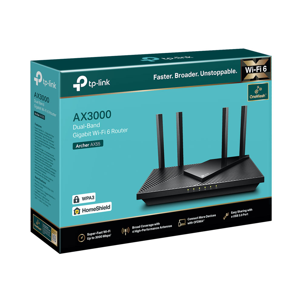 TP-LINK ARCHER AX55 | AX3000 DUAL-BAND GIGABIT WI-FI 6 ROUTER - Image 5