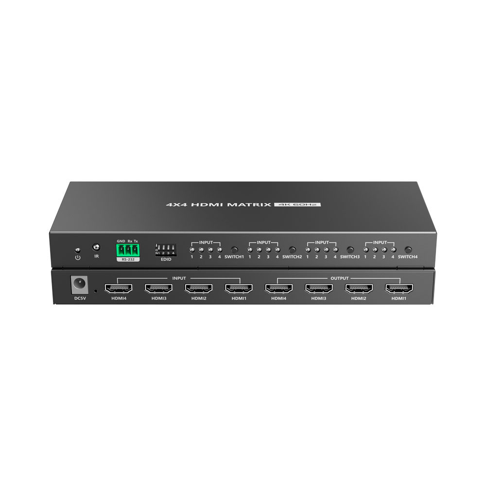 LENKENG LKV424 | 4X4 4K HDR HDMI MATRIX SWITCH WITH RS-232