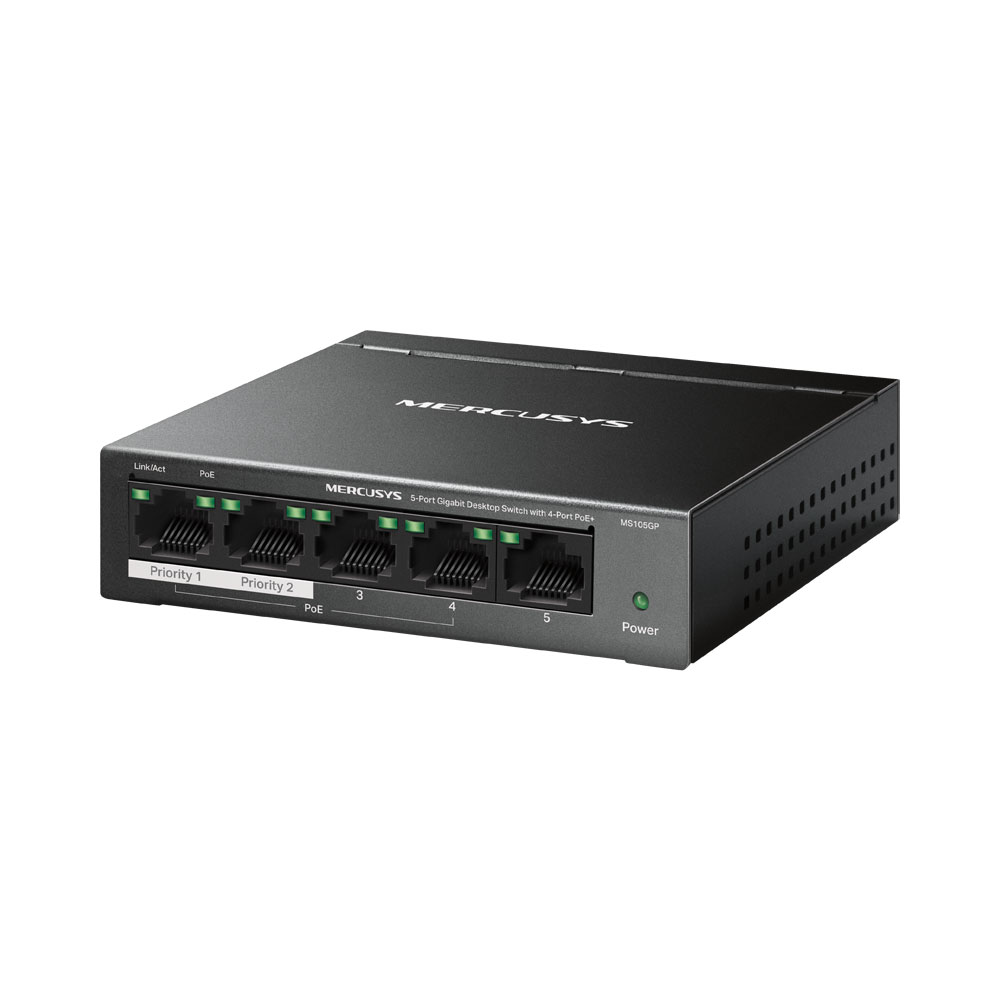 MERCUSYS MS105GP/MS108GP | GIGABIT DESKTOP SWITCH WITH 4/7-PORT POE+ - Image 2