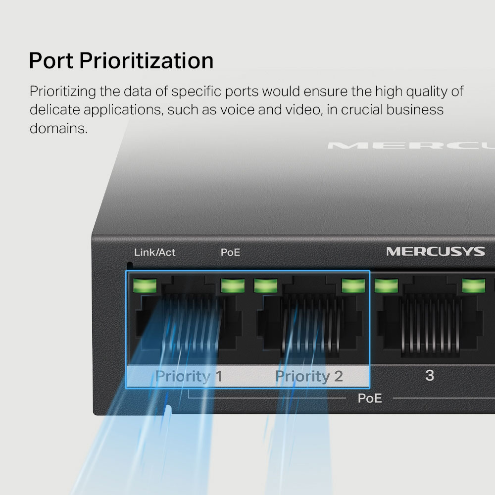 MERCUSYS MS105GP/MS108GP | GIGABIT DESKTOP SWITCH WITH 4/7-PORT POE+ - Image 7