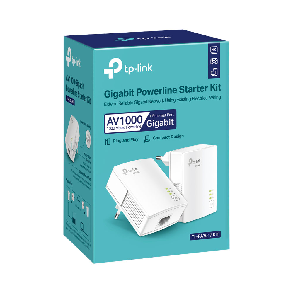 TP-LINK TL-PA7017 KIT | AV1000 GIGABIT POWERLINE STARTER KIT - Image 3