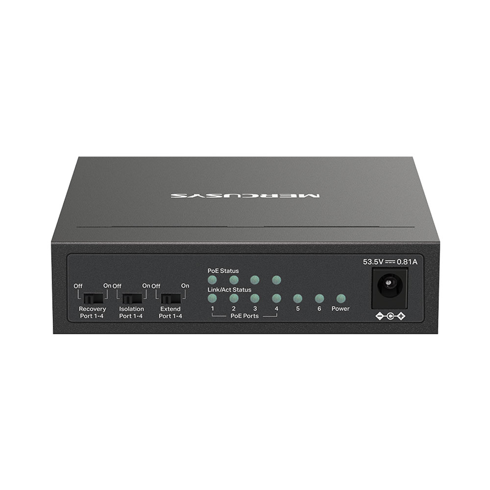 MERCUSYS MS106LP | 6-PORT 10/100MBPS DESKTOP SWITCH WITH 4-PORT POE+ - Image 3