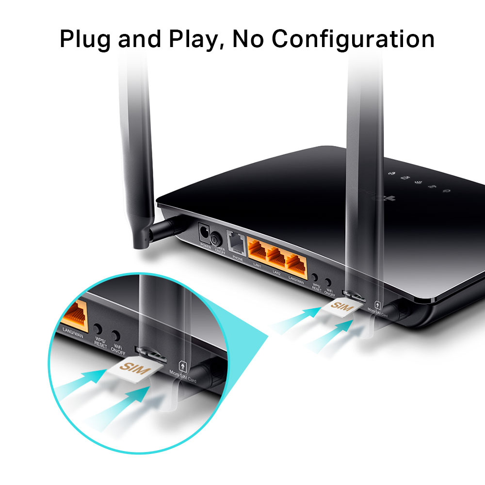 TP-LINK TL-MR6500V | 300MBPS 4G LTE TELEPHONY WI-FI ROUTER - Image 5