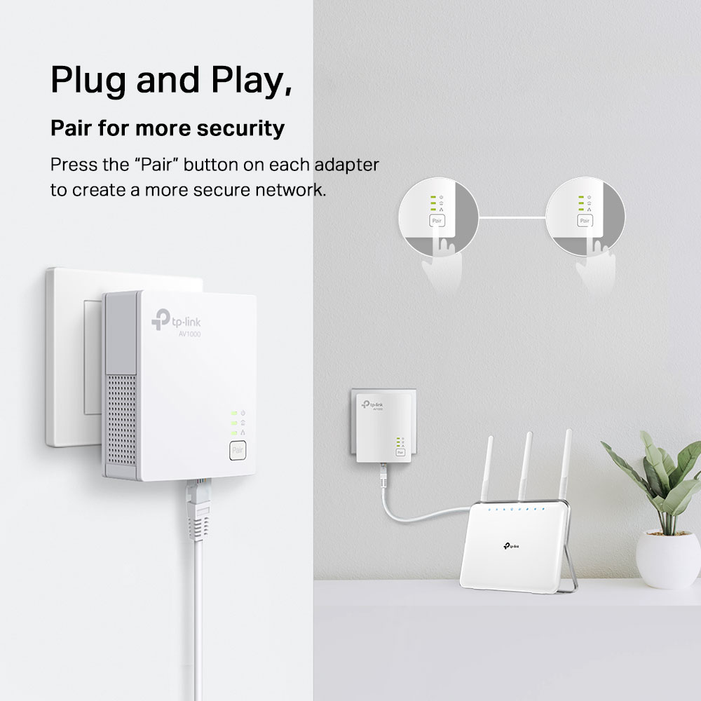 TP-LINK TL-PA7017 KIT | AV1000 GIGABIT POWERLINE STARTER KIT - Image 4