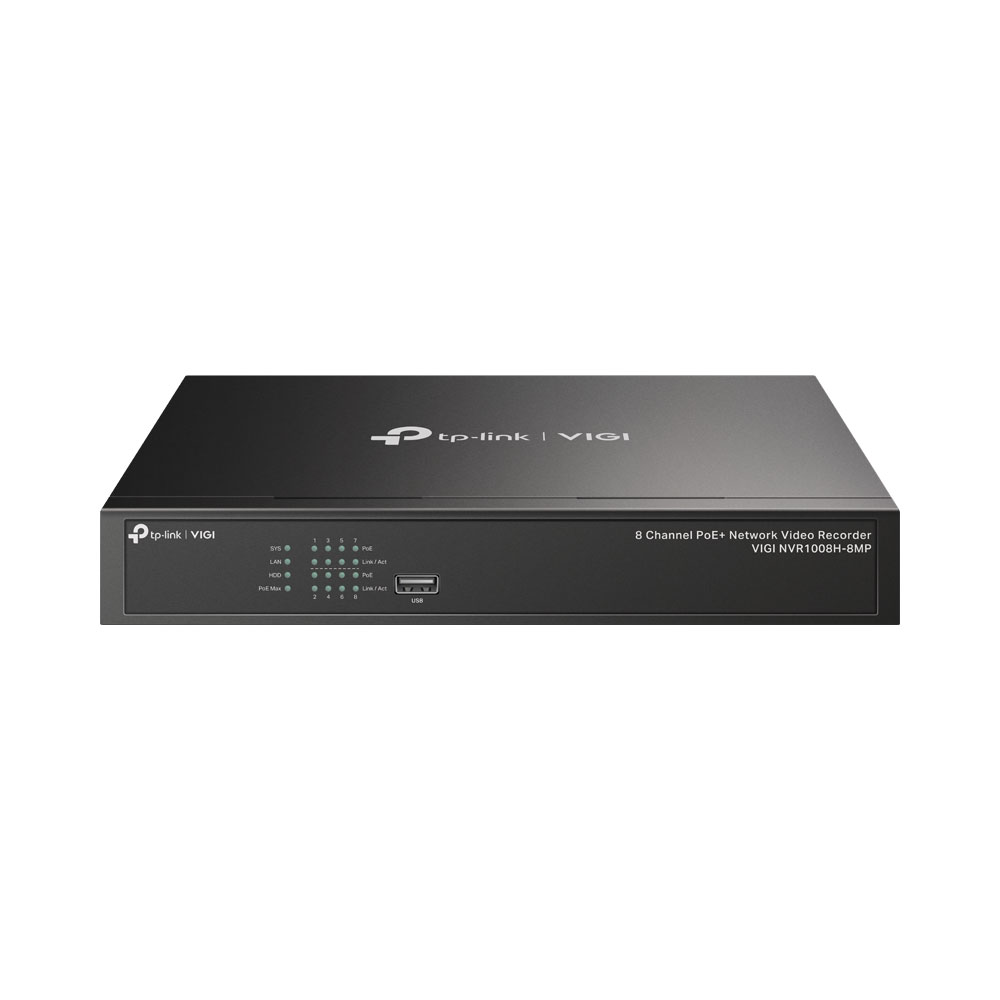 TP-LINK VIGI NVR1008H-8MP | 8-CHANNEL POE+ NETWORK VIDEO RECORDER