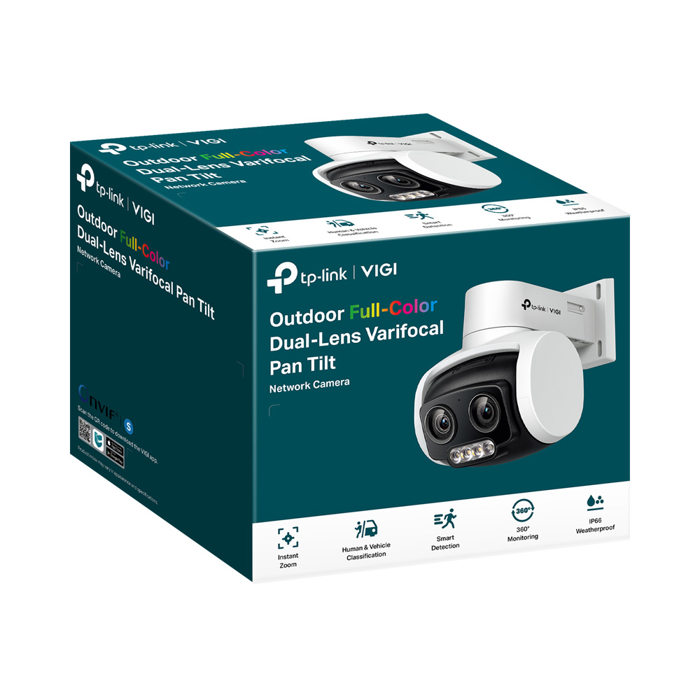 TP-LINK VIGI C540V | 4MP OUTDOOR FULL-COLOUR DUAL-LENS VARIFOCAL PAN TILT NETWORK CAMERA - Image 3