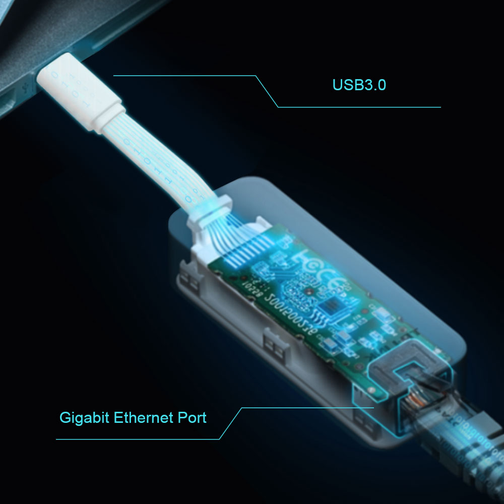 TP-LINK UE300C | USB3.0 TYPE-C TO RJ45 GIGABIT ETHERNET NETWORK ADAPTER - Image 5