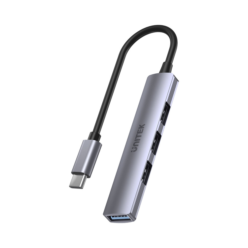 UNITEK H1208B | 4-PORT USB TYPE-C HUB (3X PORTS 480MBPS, 1X PORT 5GBPS)