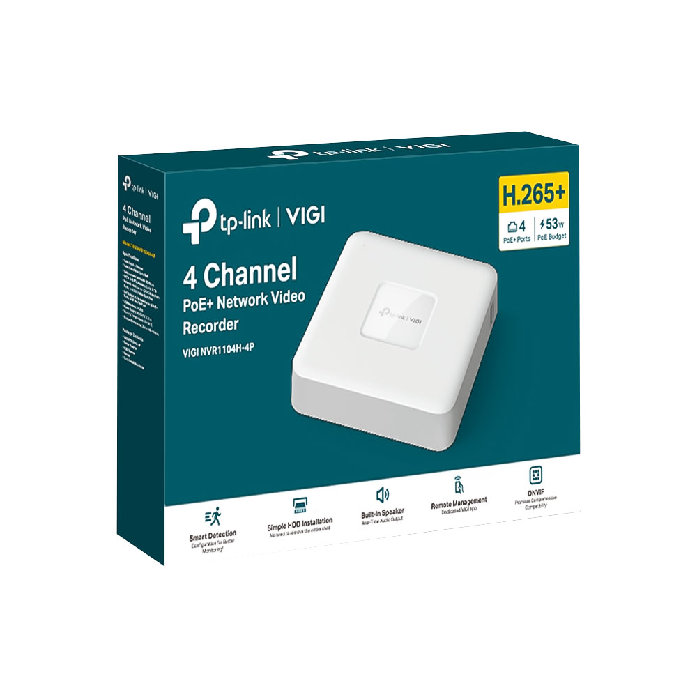 TP-LINK VIGI NVR1104H-4P | 4-CHANNEL POE+ NETWORK VIDEO RECORDER - Image 4