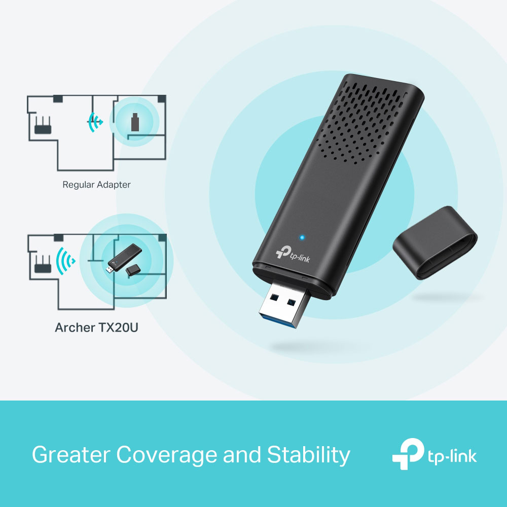 TP-LINK ARCHER TX20U | AX1800 DUAL BAND WI-FI 6 WIRELESS USB ADAPTER - Image 5