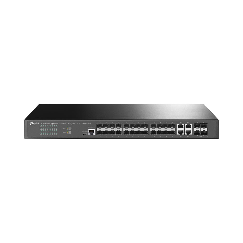 TP-LINK JETSTREAM TL-SG3428XF | 24-PORT SFP L2+ MANAGED SWITCH WITH 4 10GE SFP+ SLOTS - Image 2