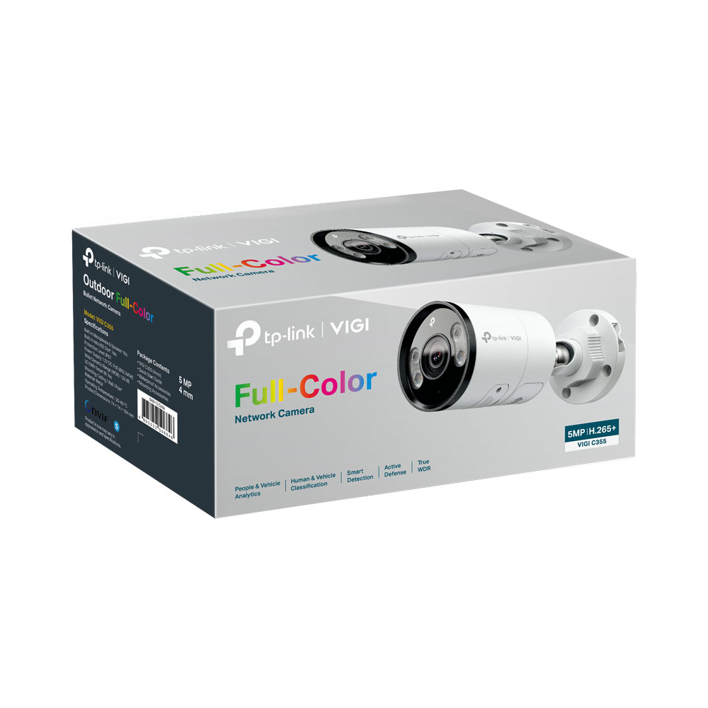TP-LINK VIGI C355 | 5MP OUTDOOR FULL-COLOUR BULLET NETWORK CAMERA - Image 4