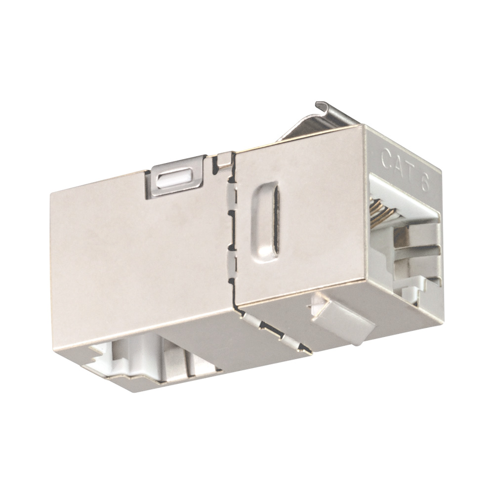 LINKQNET CAT6 SHIELDED INLINE SNAP-IN COUPLER WITH 90 DEGREE DOWN ANGLED PORT - Image 4