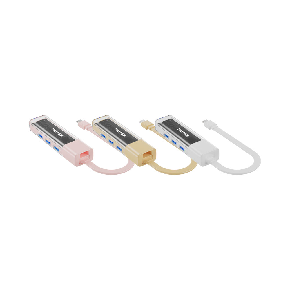 UNITEK H1319A | USB TYPE-C TO 4-PORT USB3.0 HUB WITH BI-DIRECTIONAL DETACHABLE CABLE - Image 2