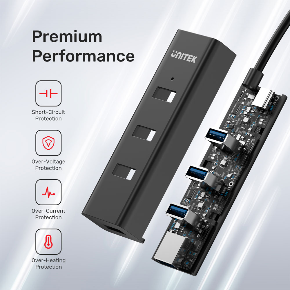 UNITEK Y-3089Z01 | USB TYPE-C TO 4-PORT USB TYPE-A 5GBPS HUB - Image 6