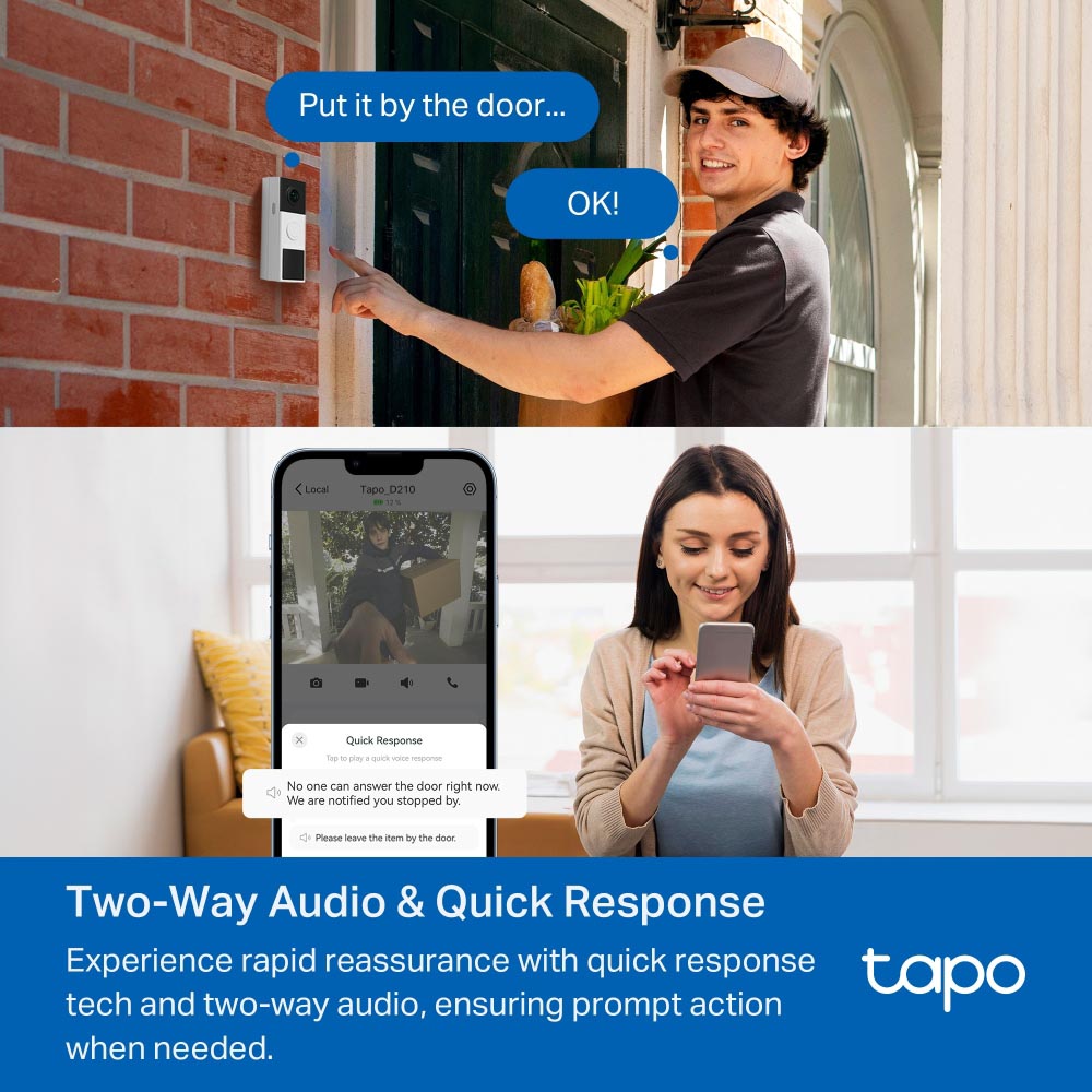 TP-LINK TAPO D210 | 3MP VIDEO DOORBELL CAMERA - Image 6