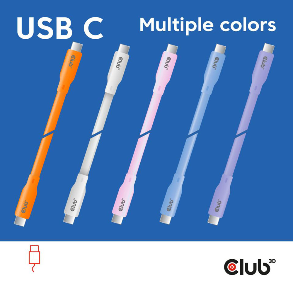 CLUB3D CAC-3000 SERIES | 2M 4K @60HZ 20GBPS 240W USB4.0 TYPE-C CABLE - Image 10