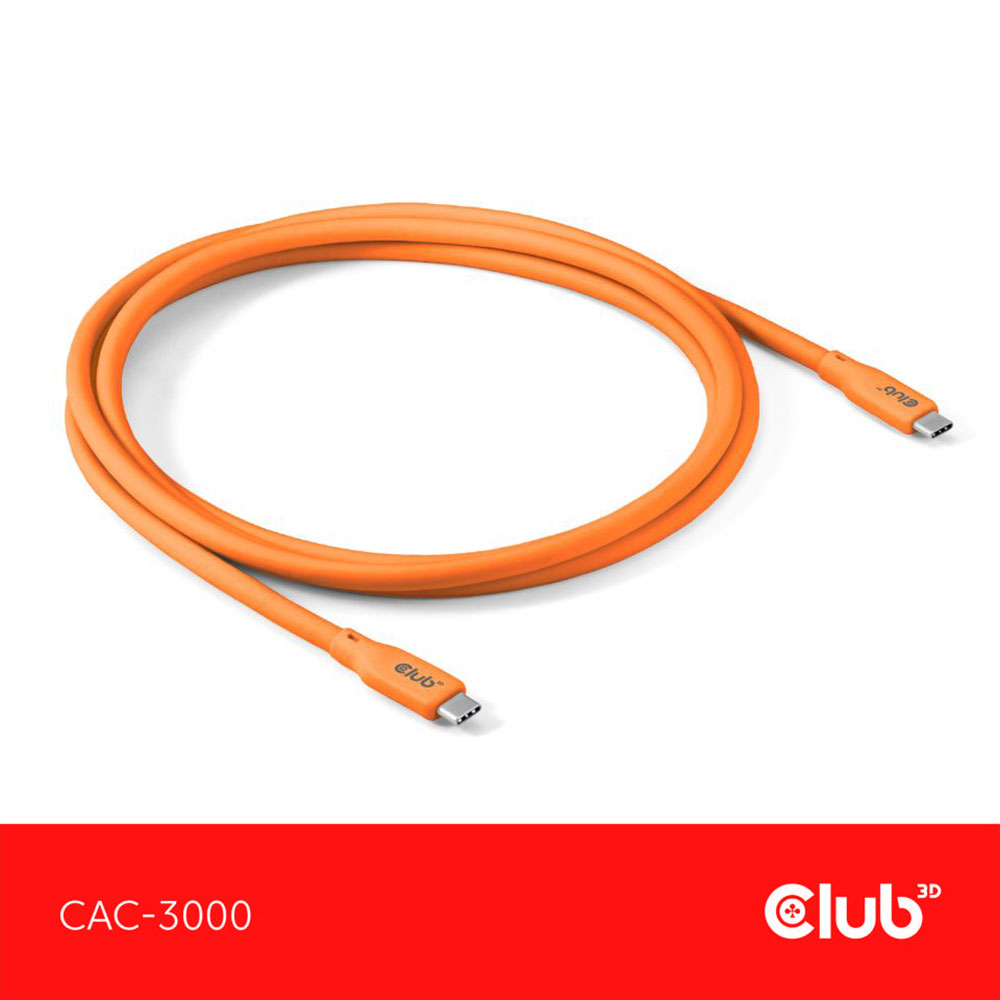 CLUB3D CAC-3000 SERIES | 2M 4K @60HZ 20GBPS 240W USB4.0 TYPE-C CABLE - Image 2