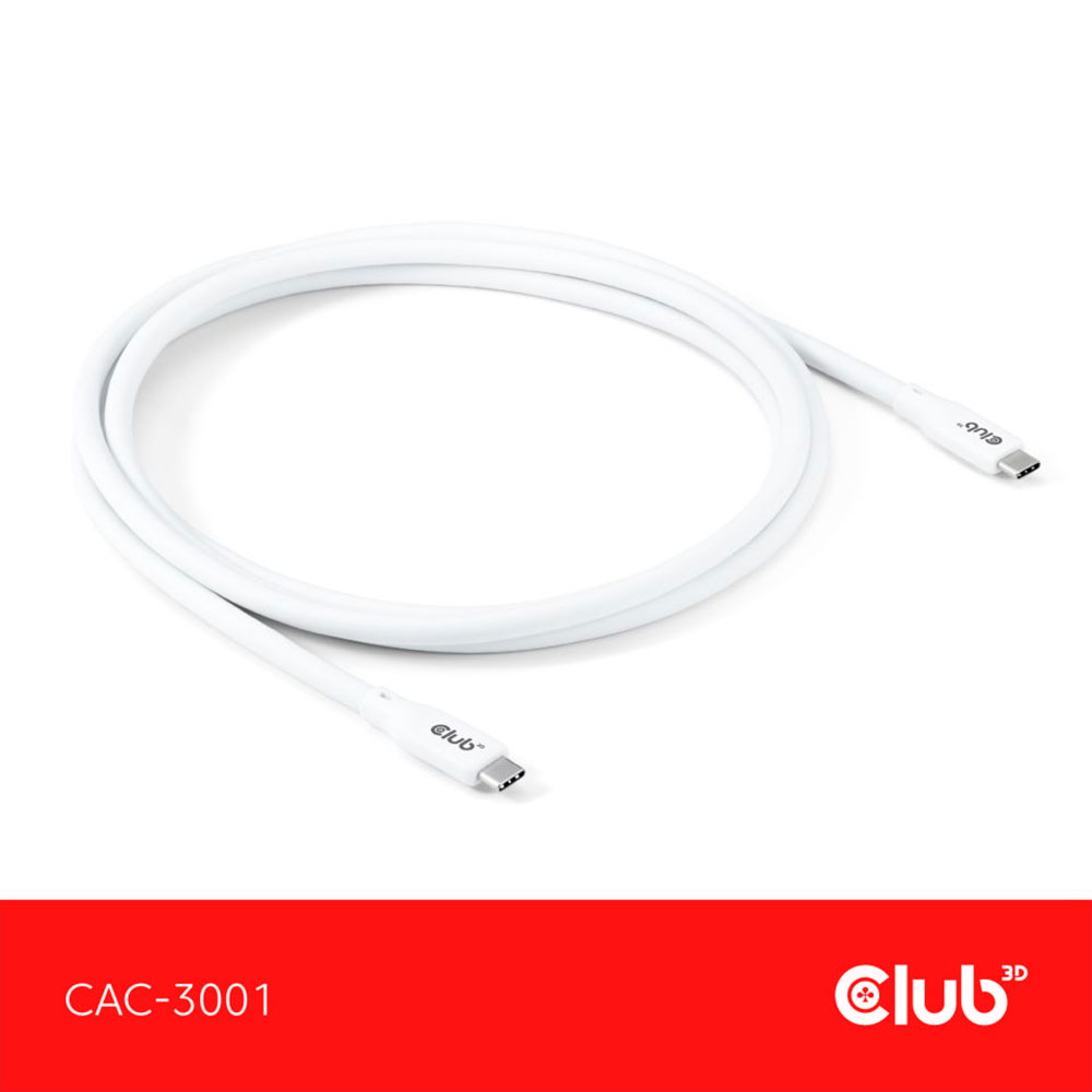 CLUB3D CAC-3000 SERIES | 2M 4K @60HZ 20GBPS 240W USB4.0 TYPE-C CABLE - Image 3
