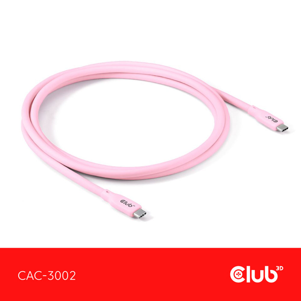 CLUB3D CAC-3000 SERIES | 2M 4K @60HZ 20GBPS 240W USB4.0 TYPE-C CABLE - Image 4