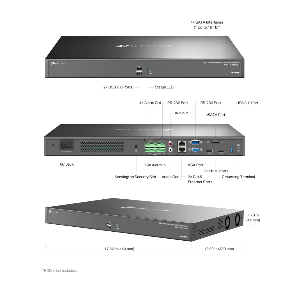 TP-LINK VIGI NVR4064H | 64-CHANNEL NETWORK VIDEO RECORDER - Image 4