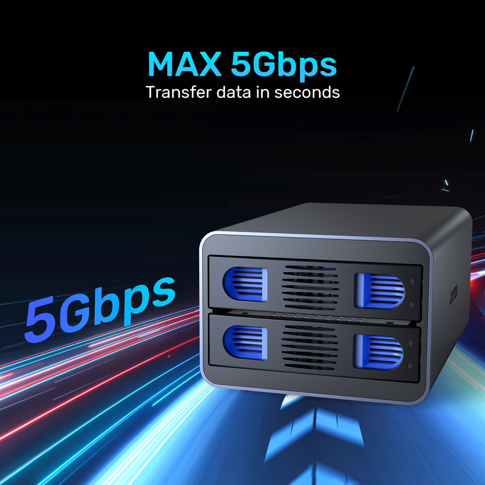 UNITEK S1308A | 2-BAY USB3.0 3.5 INCH HARD DRIVE ENCLOSURE - Image 6