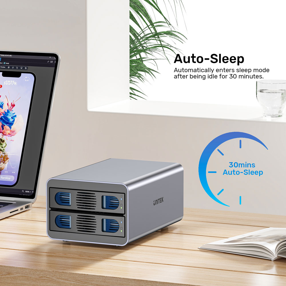 UNITEK S1308A | 2-BAY USB3.0 3.5 INCH HARD DRIVE ENCLOSURE - Image 8