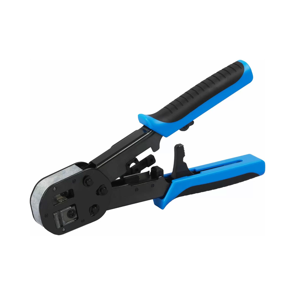 LINKQNET CRIMPING TOOL FOR RJ45 PASS THROUGH PLUGS AS WELL AS RJ11 AND RJ12 PLUGS