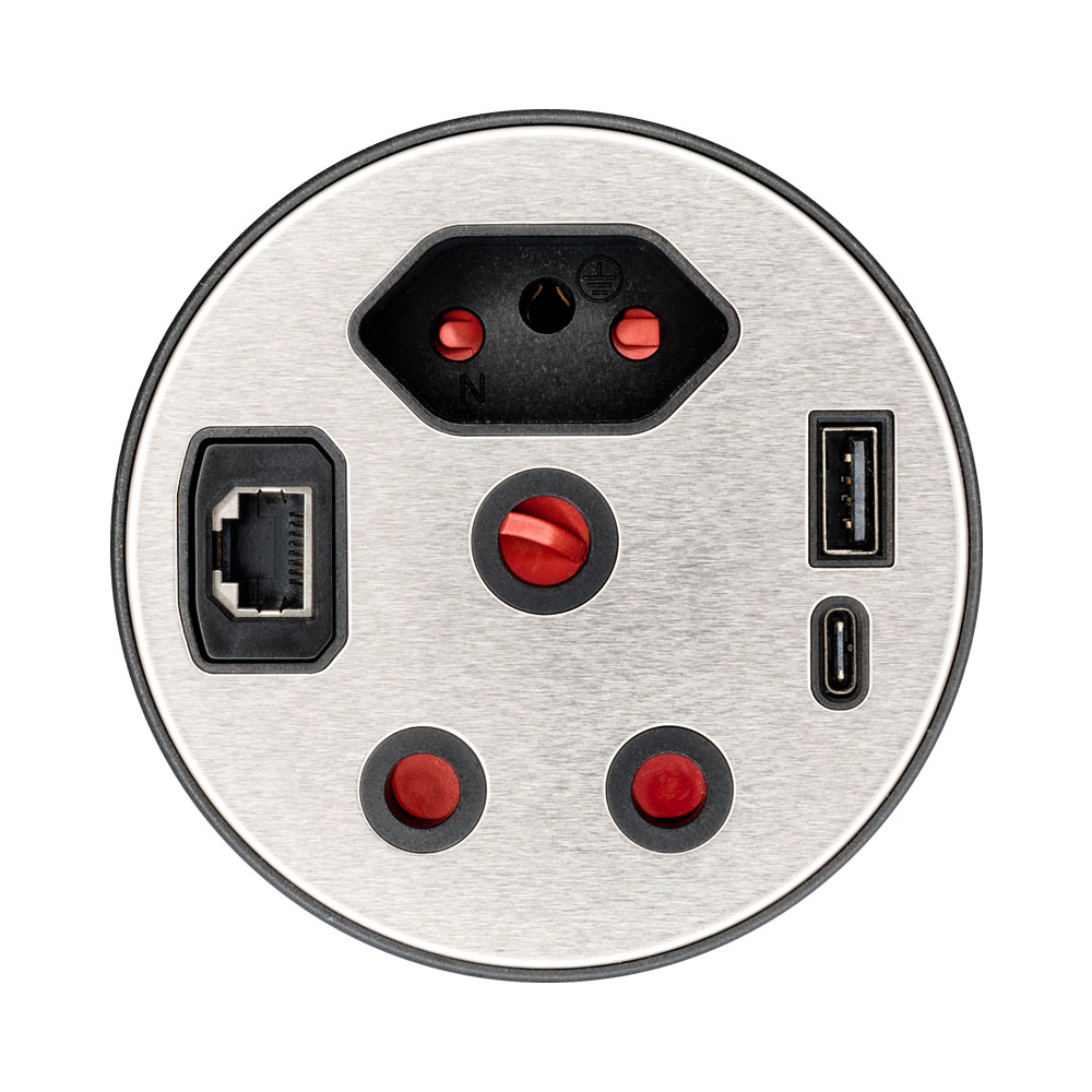 LINKQNET 90MM DESKTOP GROMMET WITH LAN