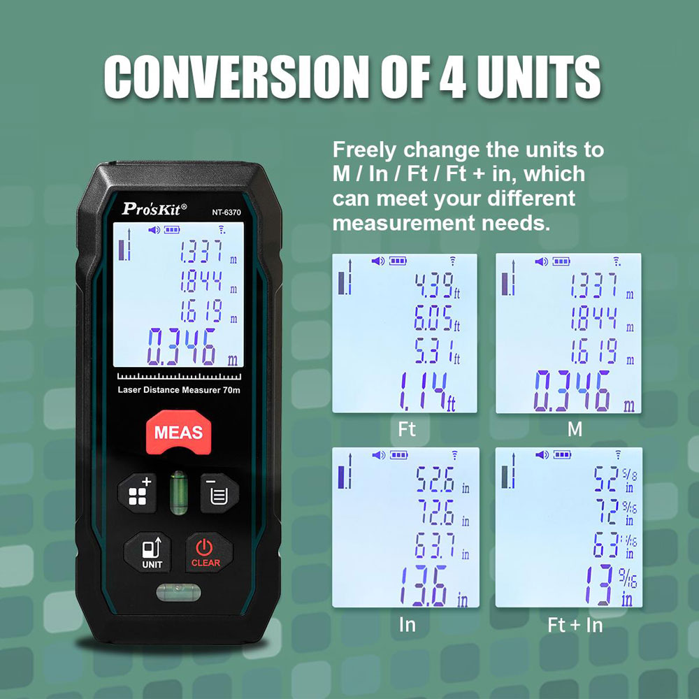 PROSKIT NT-6370 | LASER DISTANCE MEASURER - Image 6