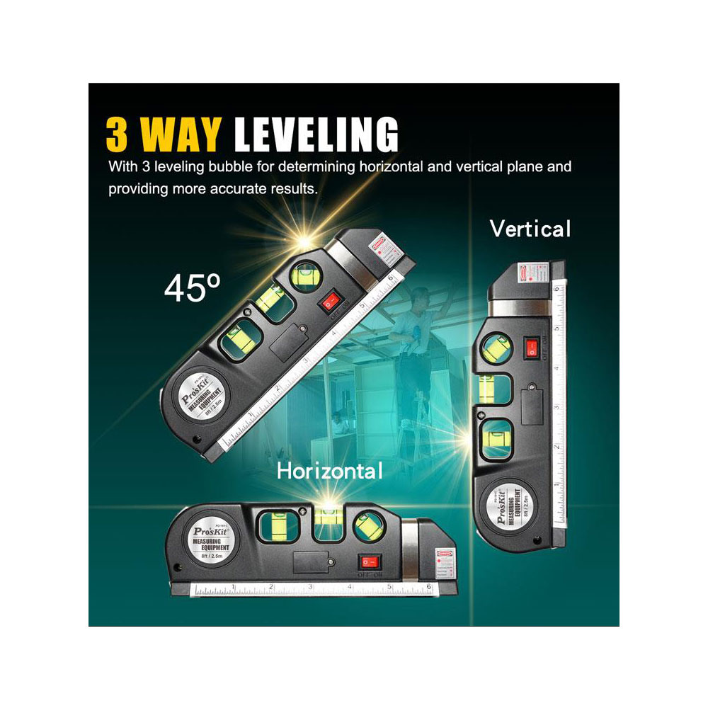 PROSKIT PD-161-C | 4-IN-1 MULTI-PURPOSE LASER LEVEL MEASURING TOOL - Image 5