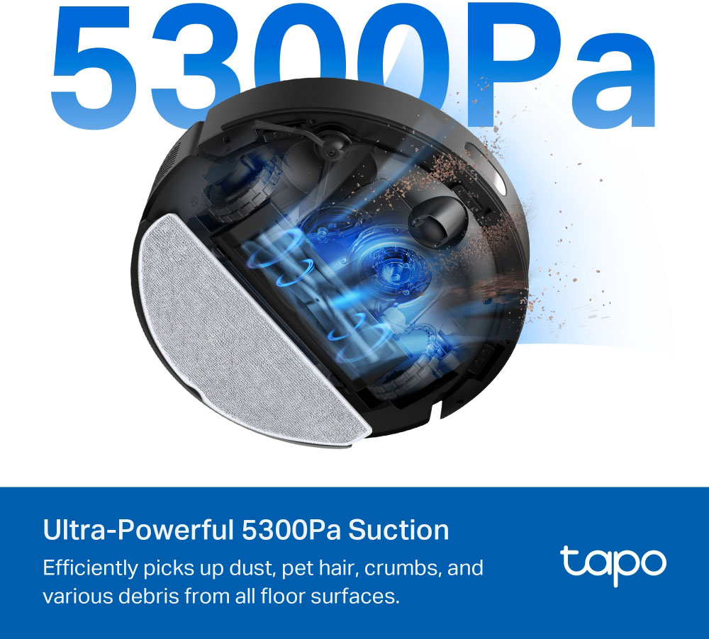 TP-LINK TAPO RV30 MAX PLUS | 5300PA HYPER SUCTION ROBOT VACUUM AND MOP PLUS SMART AUTO-EMPTY DOCK - Image 4