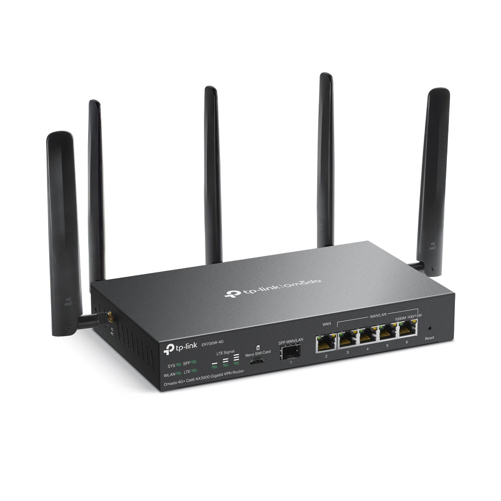 TP-LINK OMADA ER706W-4G | 4G+ CAT6 AX3000 GIGABIT VPN ROUTER - Image 2