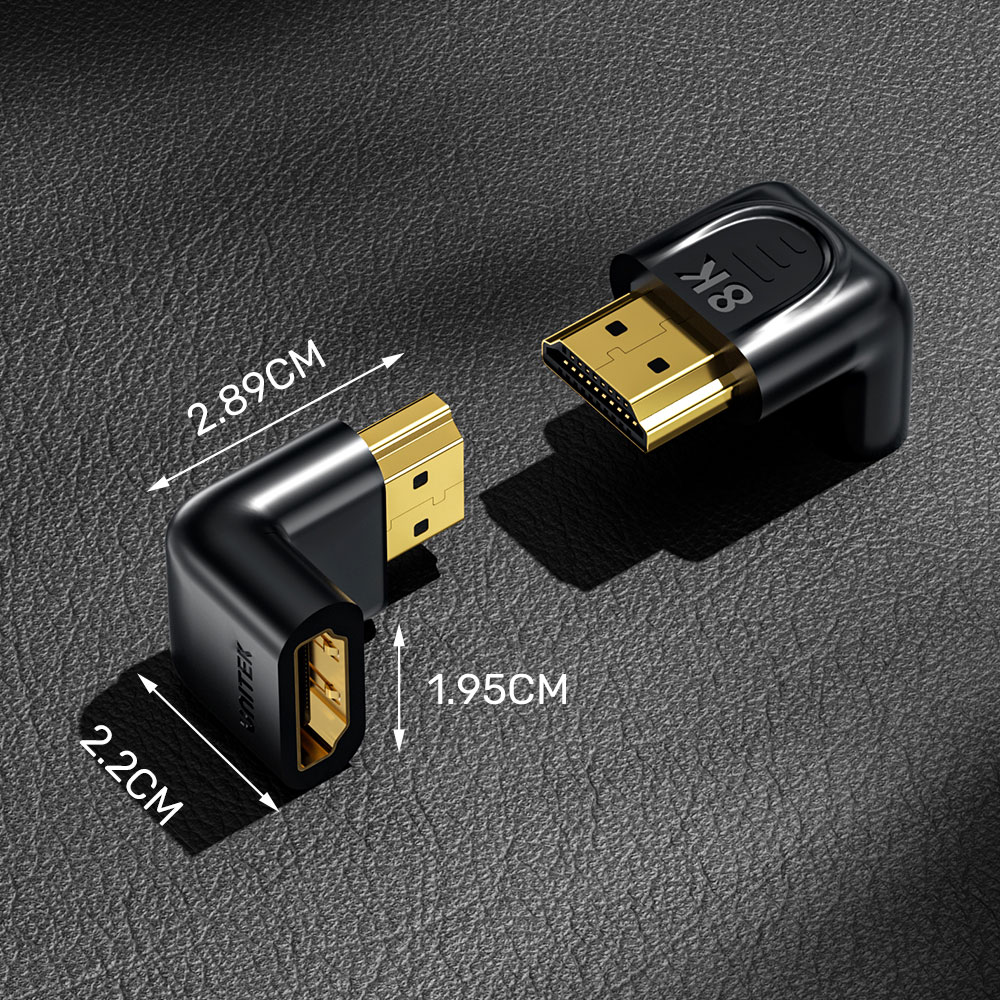 UNITEK A1046A | 8K HDMI 2.1 90° AND 270° ANGLED ADAPTER KIT - Image 5