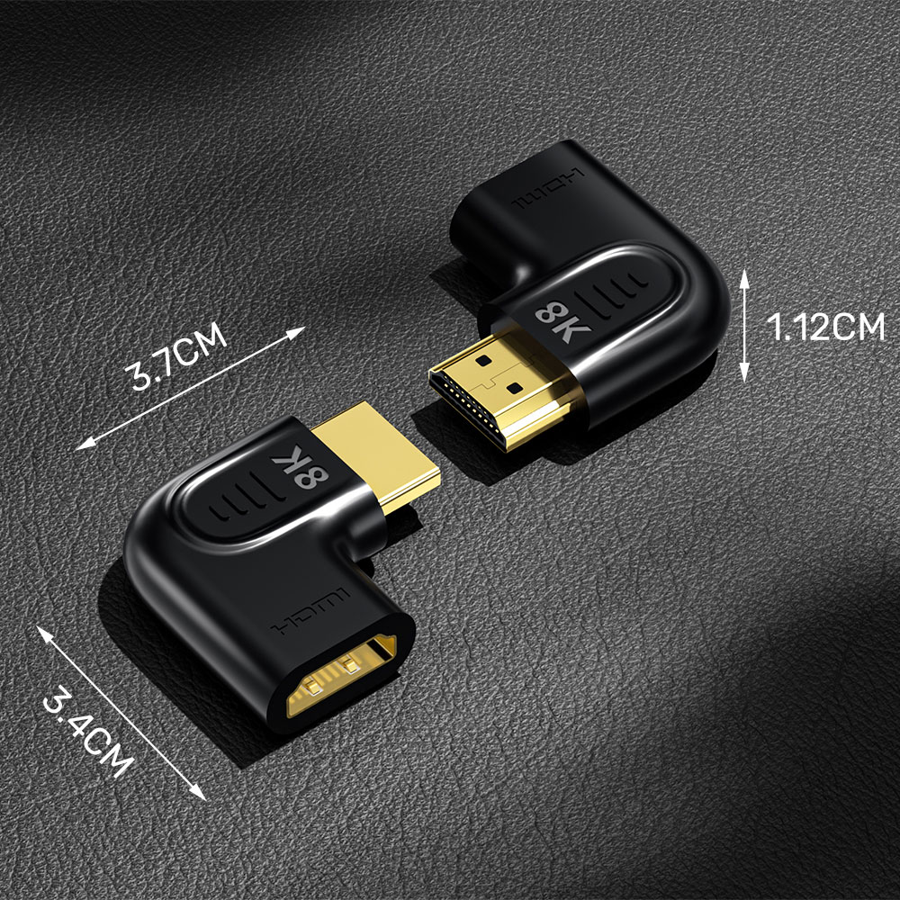 UNITEK A1047A | 8K HDMI 2.1 90° AND 270° VERTICAL FLAT ANGLED ADAPTER KIT - Image 5