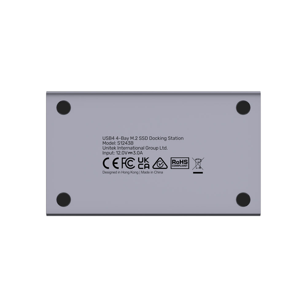 UNITEK S1243B | USB4.0 TYPE-C 4-BAY M.2 SSD DOCKING STATION WITH 1:3 OFFLINE CLONING FUNCTION - Image 6