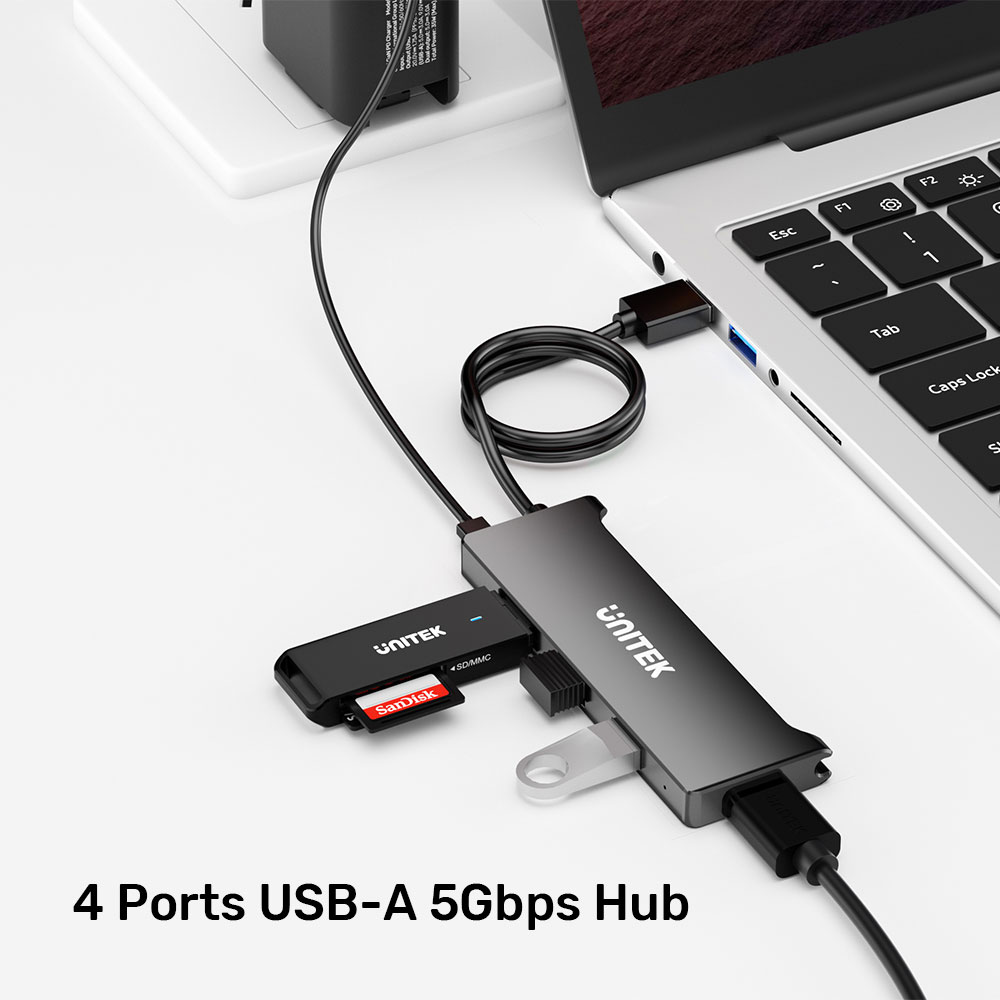 UNITEK Y-3145C | 4-PORT USB3.0 5GBPS HUB WITH BC1.2 CHARGING - Image 6