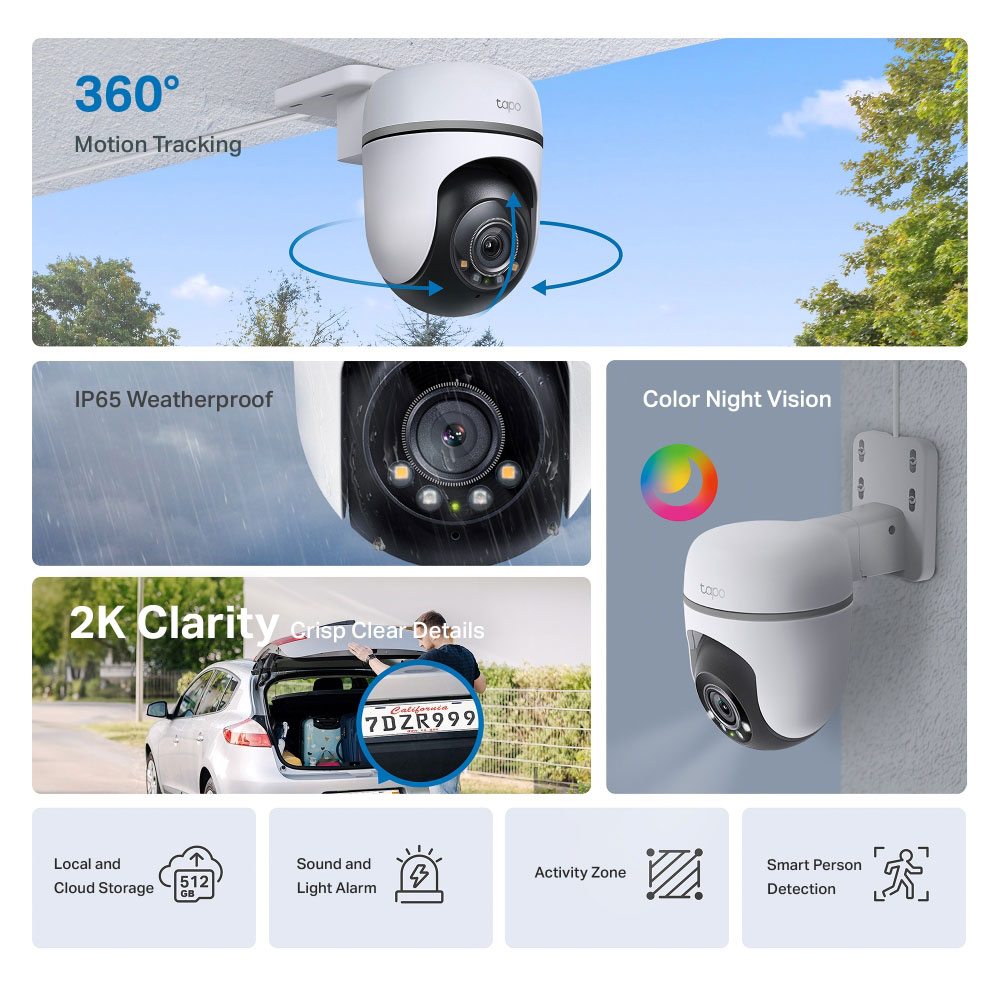 TP-LINK TC41 | 3MP OUTDOOR PAN/TILT SECURITY WI-FI CAMERA - Image 6