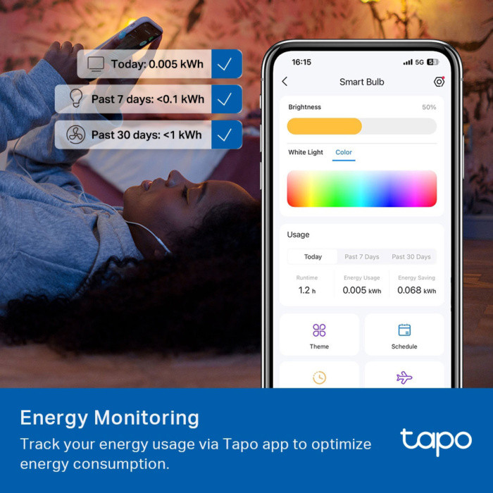 TP-LINK TAPO L535E | SMART WI-FI LIGHT BULB, MULTICOLOUR - Linkqage