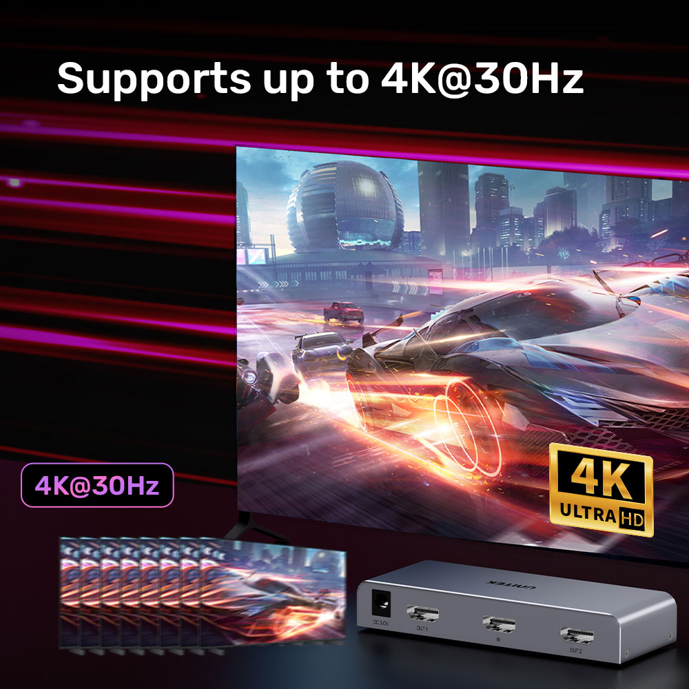 UNITEK V1130A | 1-IN 2-OUT 4K HDMI SPLITTER - Image 6