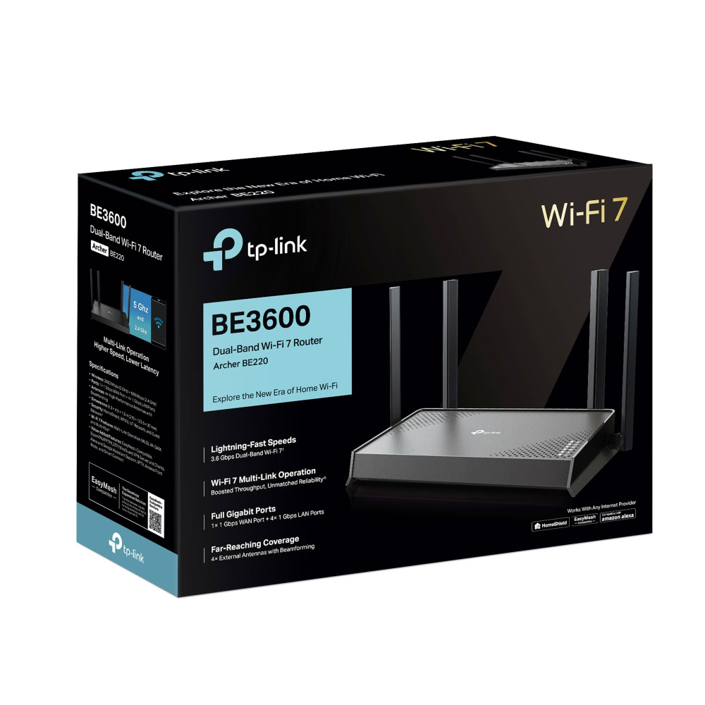 TP-LINK ARCHER BE220 | BE3600 DUAL-BAND WI-FI 7 ROUTER - Image 4