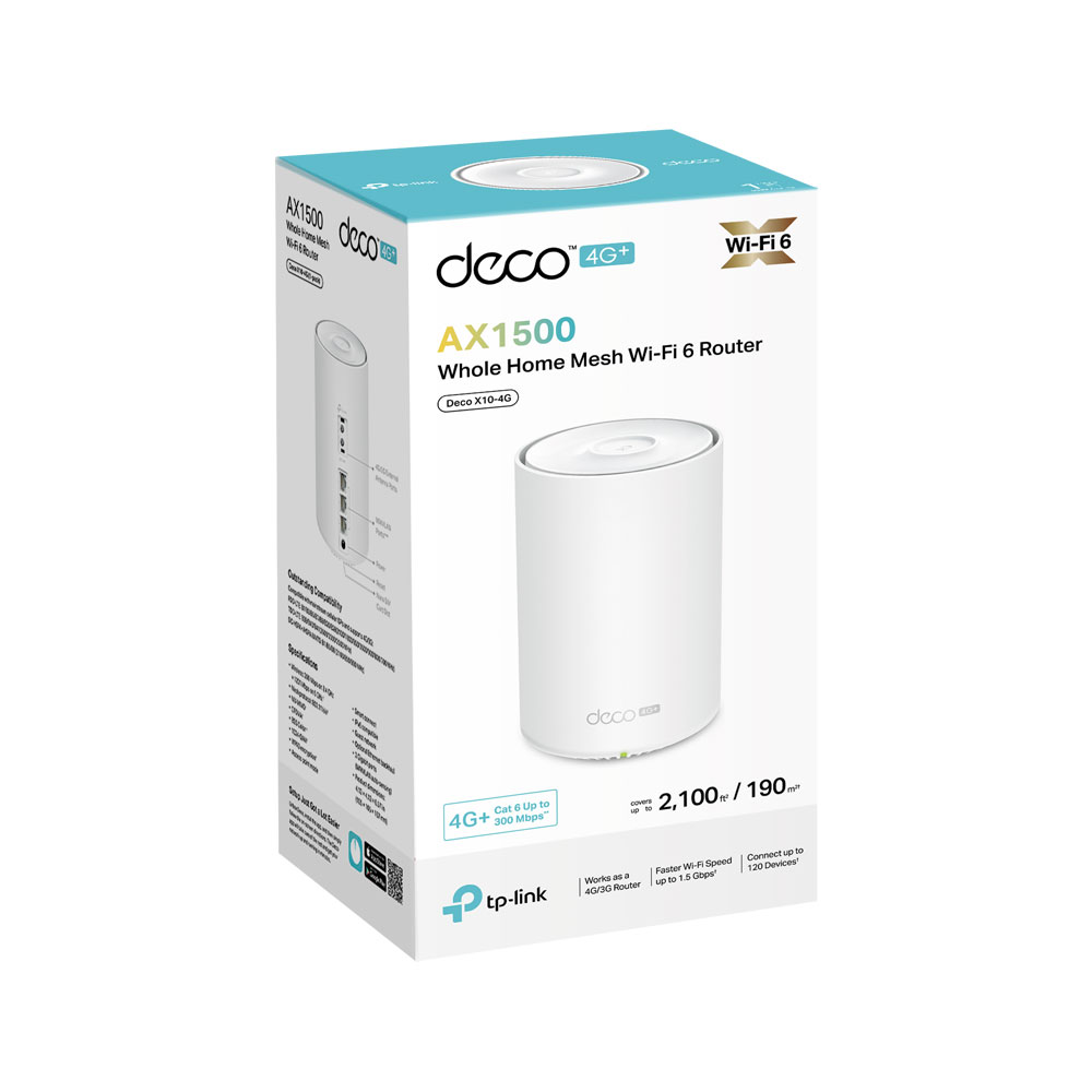 TP-LINK DECO X10-4G | 4G+ AX1500 WHOLE-HOME MESH WI-FI 6 GATEWAY - Image 3