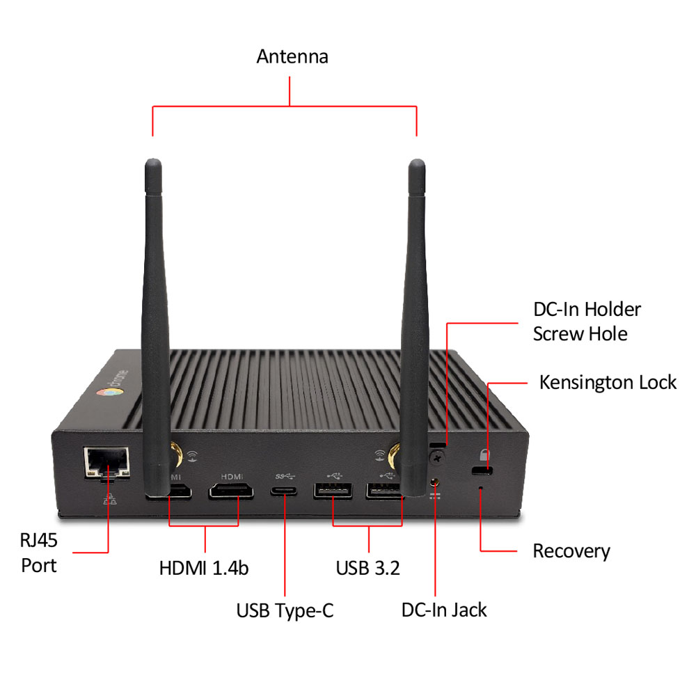 AOPEN CHROMEBOX MINI 2 | N4500 4K DUAL DISPLAY DIGITAL ENGINE MEDIA PLAYER - 8GB RAM, 32GB M.2 SSD - Image 6